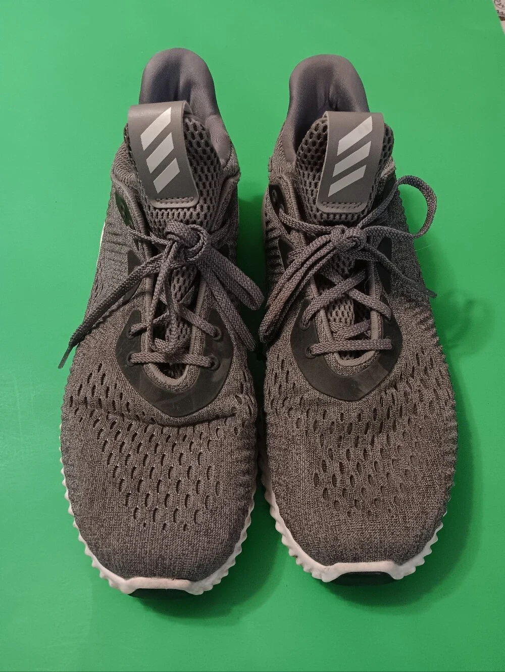 Adidas Alphabounce 1 Running Shoes (GV8826) Preowned Triple Gray Men's Sz 10.5